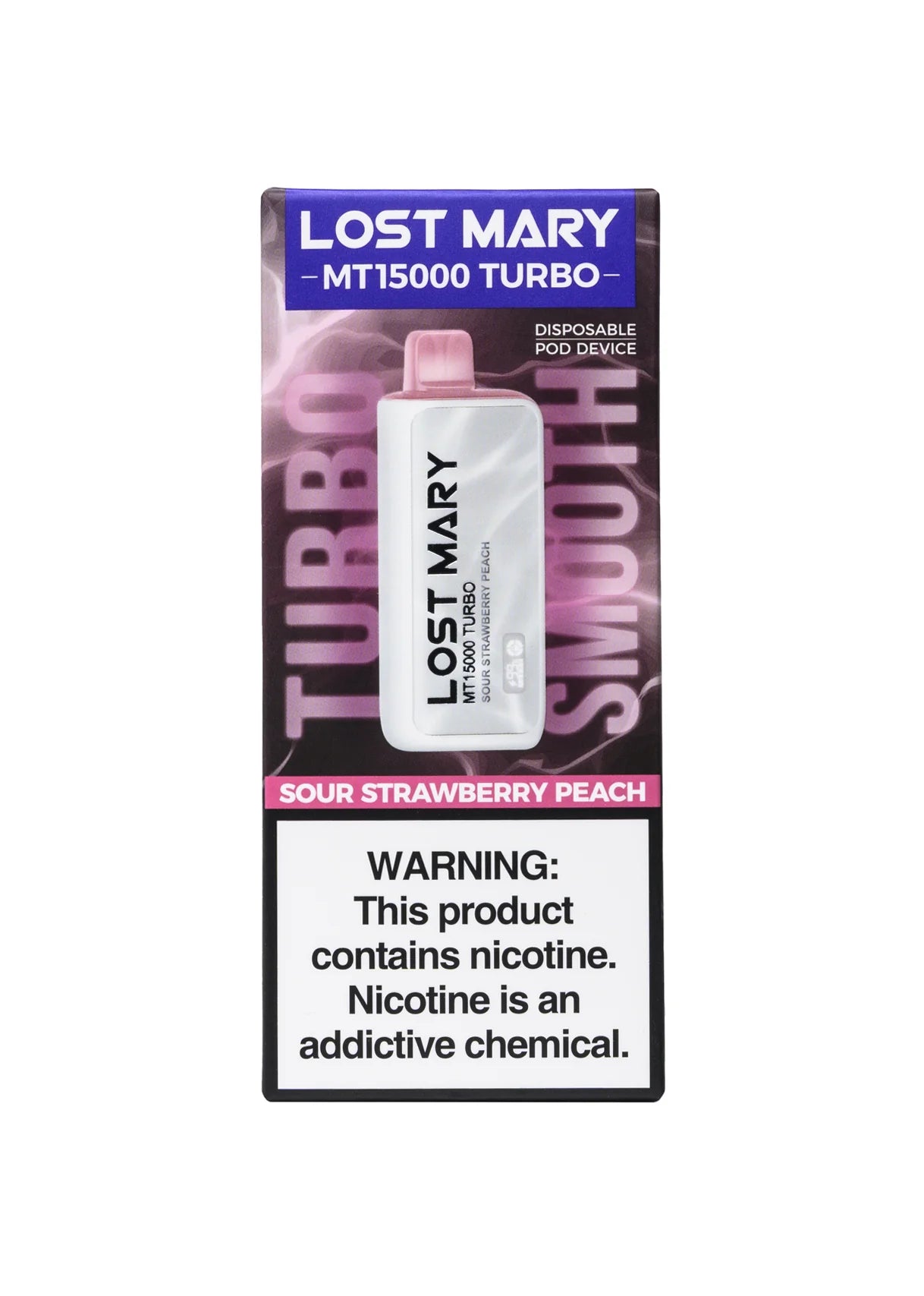 Lost Mary MT15000 Turbo Sour Strawberry Peach | GetPop Lost Mary MT15000 Turbo Sour Strawberry Peach | GetPop