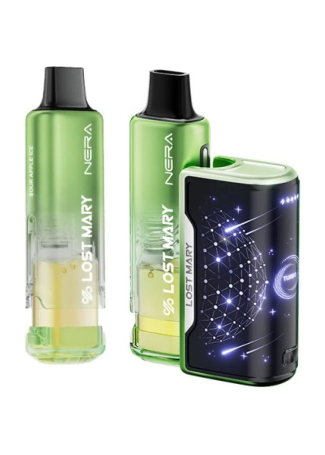 Lost Mary Nera Fullview 70K Kit Sour Apple Ice | GetPop Lost Mary Nera Fullview 70K Kit Sour Apple Ice | GetPop