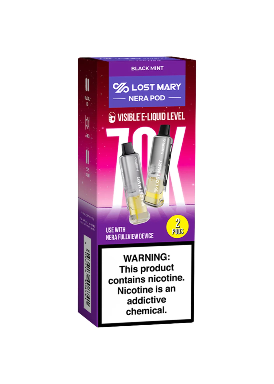 Lost Mary Nera Fullview 70K Refill Pods Black Mint