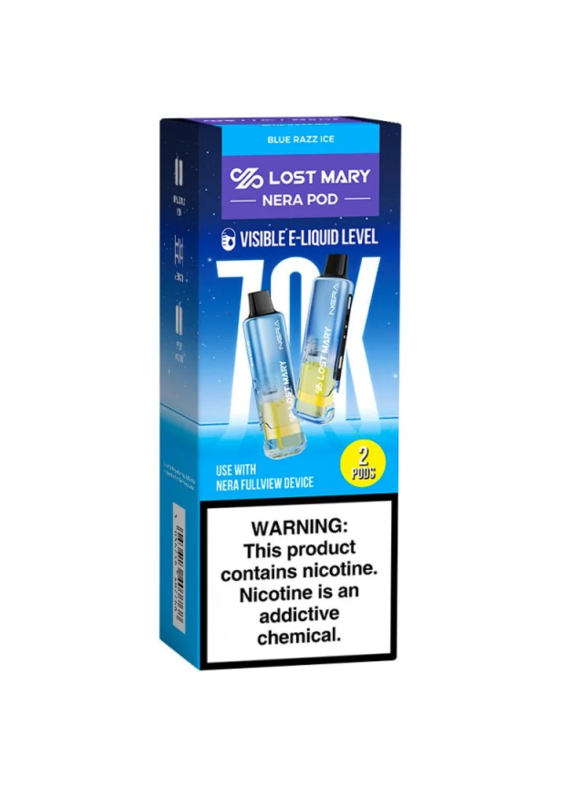 Lost Mary Nera Fullview 70K Refill Pods Blue Razz Ice