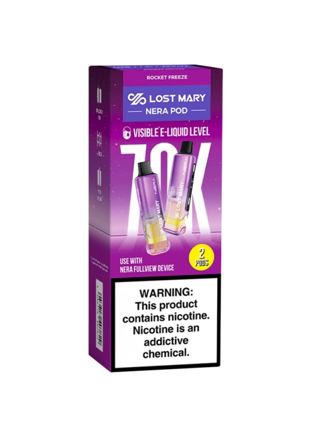 Lost Mary Nera Fullview 70K Refill Pods Rocket Freeze