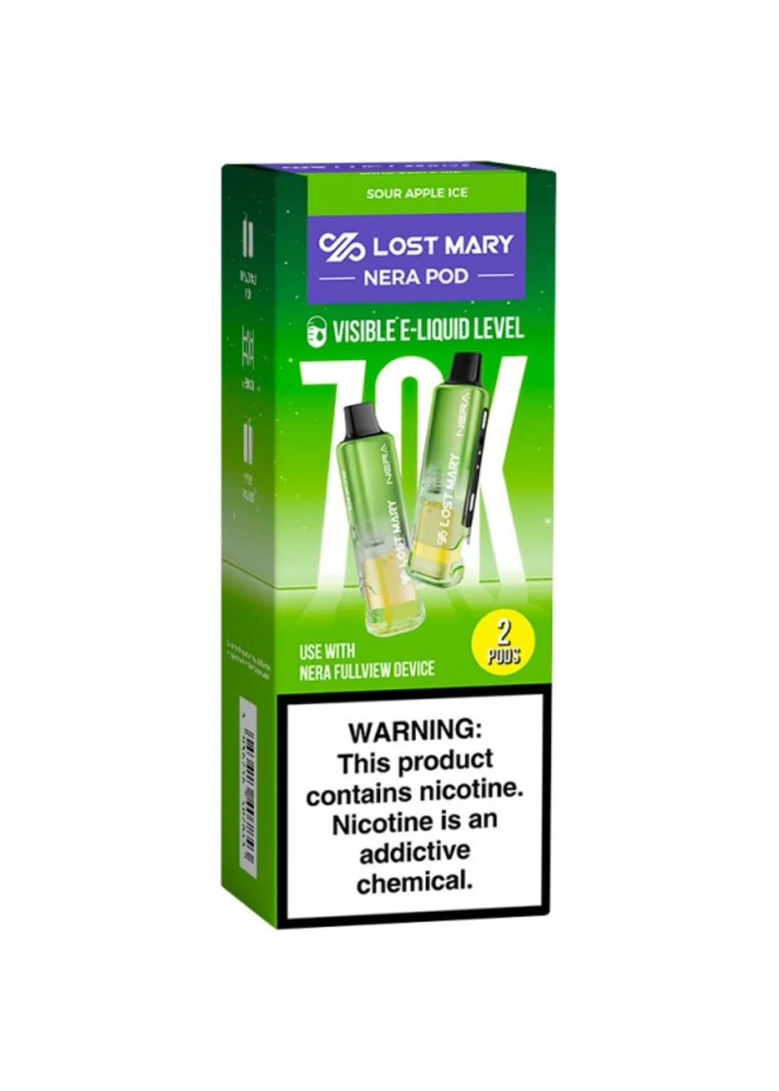 Lost Mary Nera Fullview 70K Refill Pods Sour Apple Ice