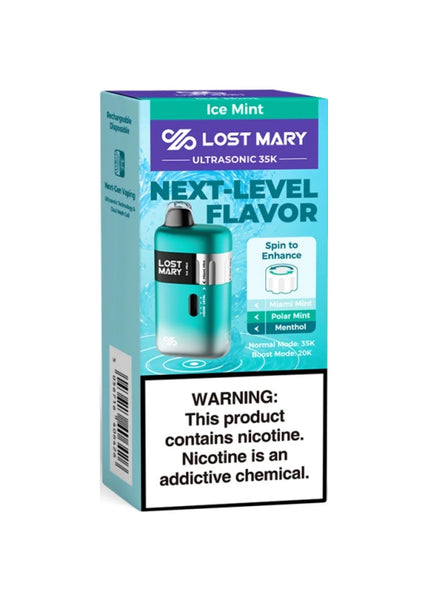Lost Mary Ultrasonic 35K Ice Mint | GetPop Lost Mary Ultrasonic 35K Ice Mint | GetPop