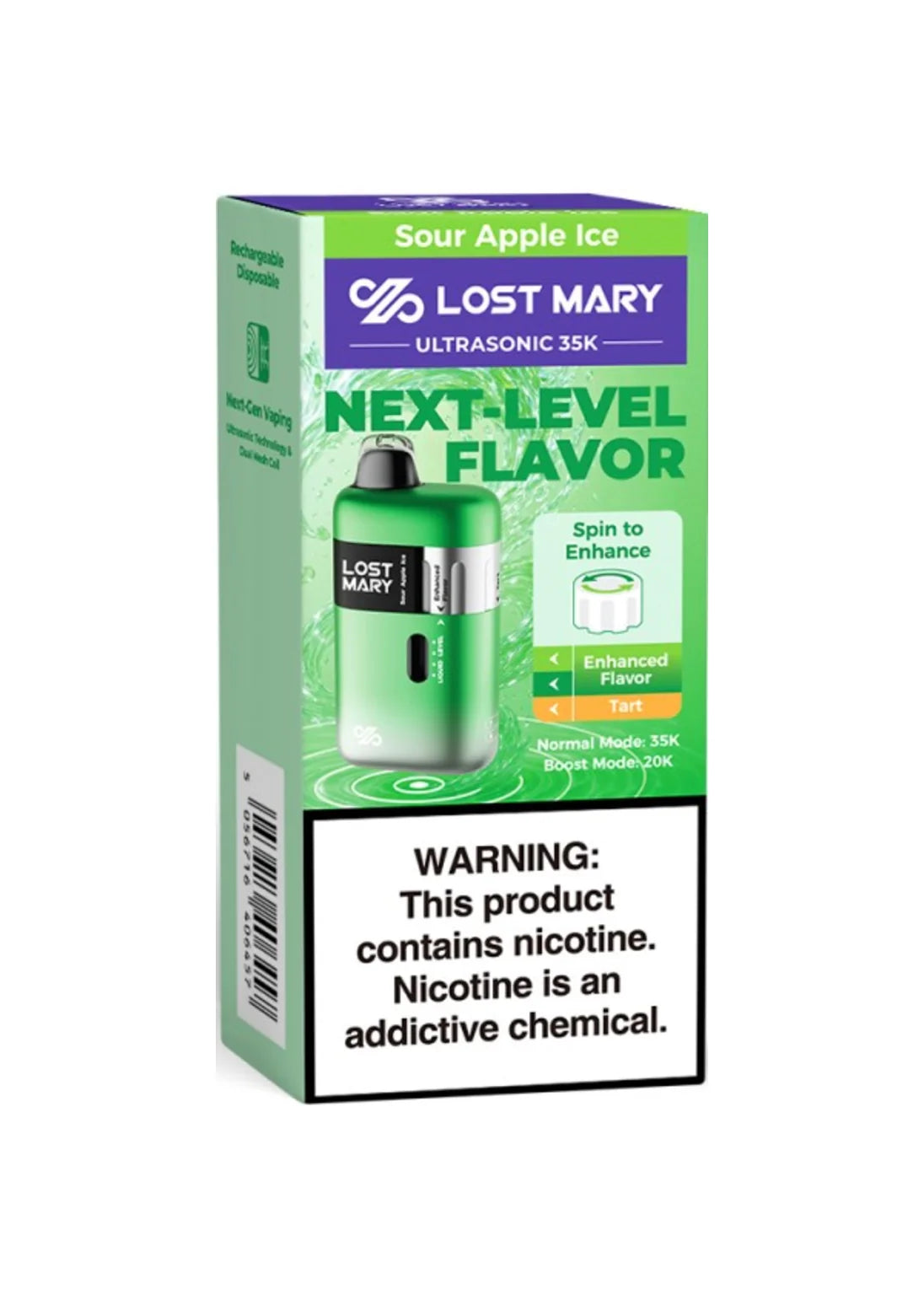 Lost Mary Ultrasonic 35K Sour Apple Ice