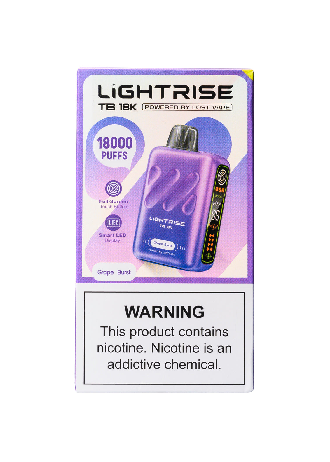Lost Vape Lightrise TB 18K Grape Burst | GetPop Lost Vape Lightrise TB 18K Grape Burst | GetPop