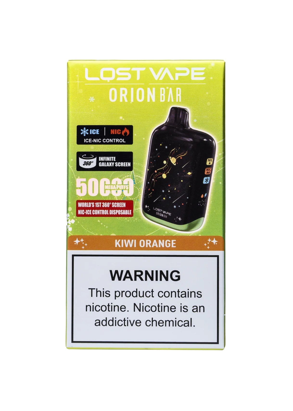Lost Vape Orion Bar 50K Kiwi Orange product packaging