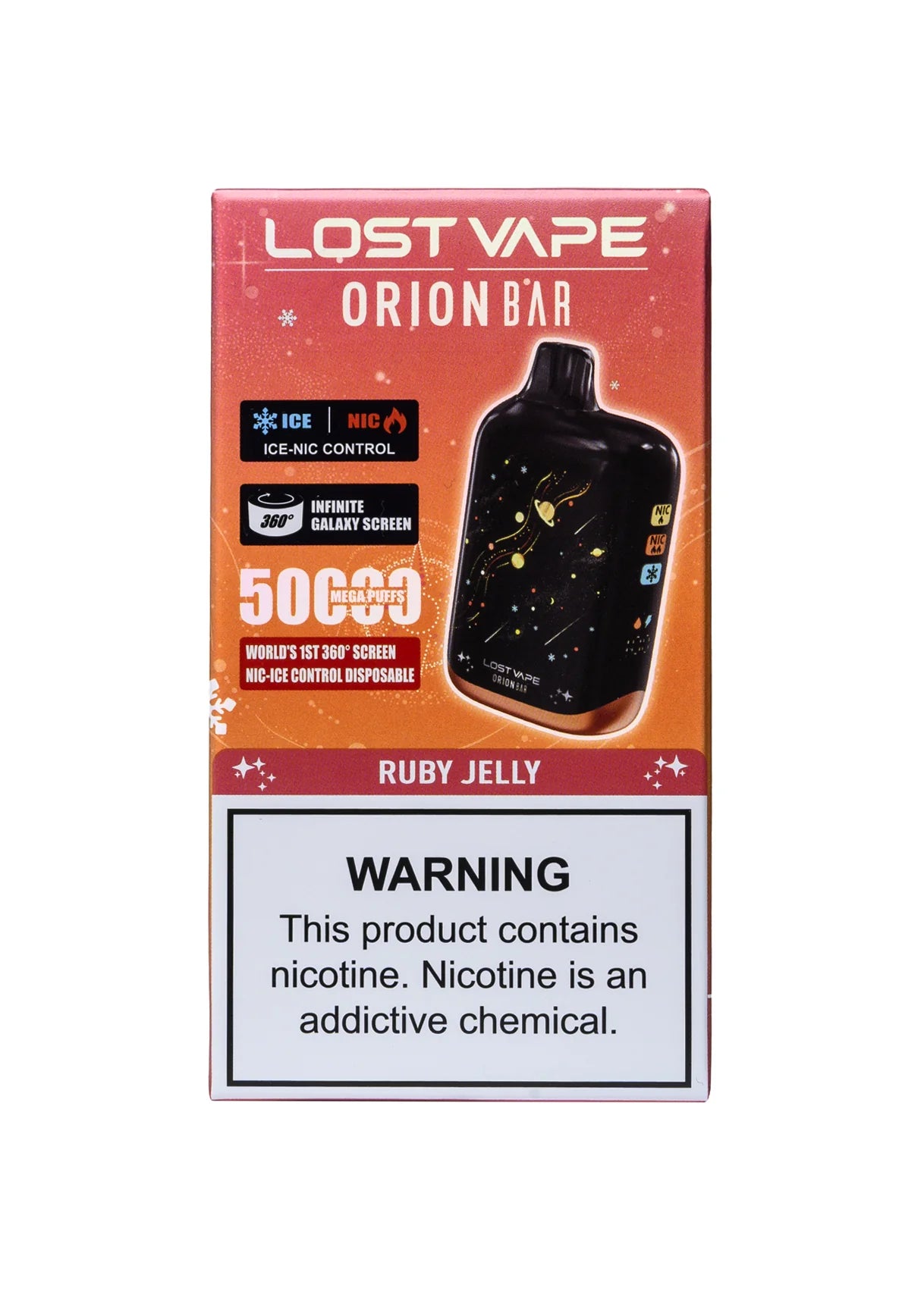 Lost Vape Orion Bar 50K Ruby Jelly product packaging