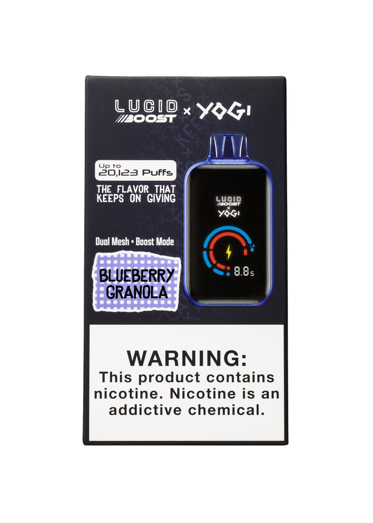 Lucid Boost x Yogi 20K Blueberry Granola