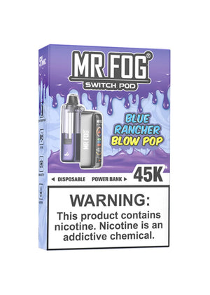 Mr Fog Switch Pod 45K Pod Blue Raspberry Cherry Ice | GetPop Mr Fog Switch Pod 45K Pod Blue Raspberry Cherry Ice | GetPop
