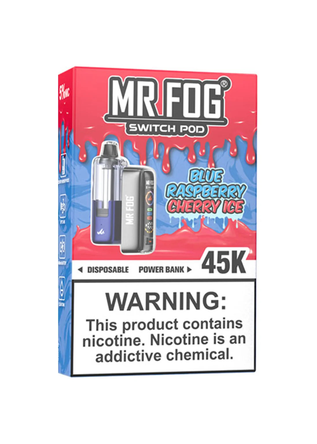 Mr Fog Switch Pod 45K Kit Blue Raspberry Cherry Ice