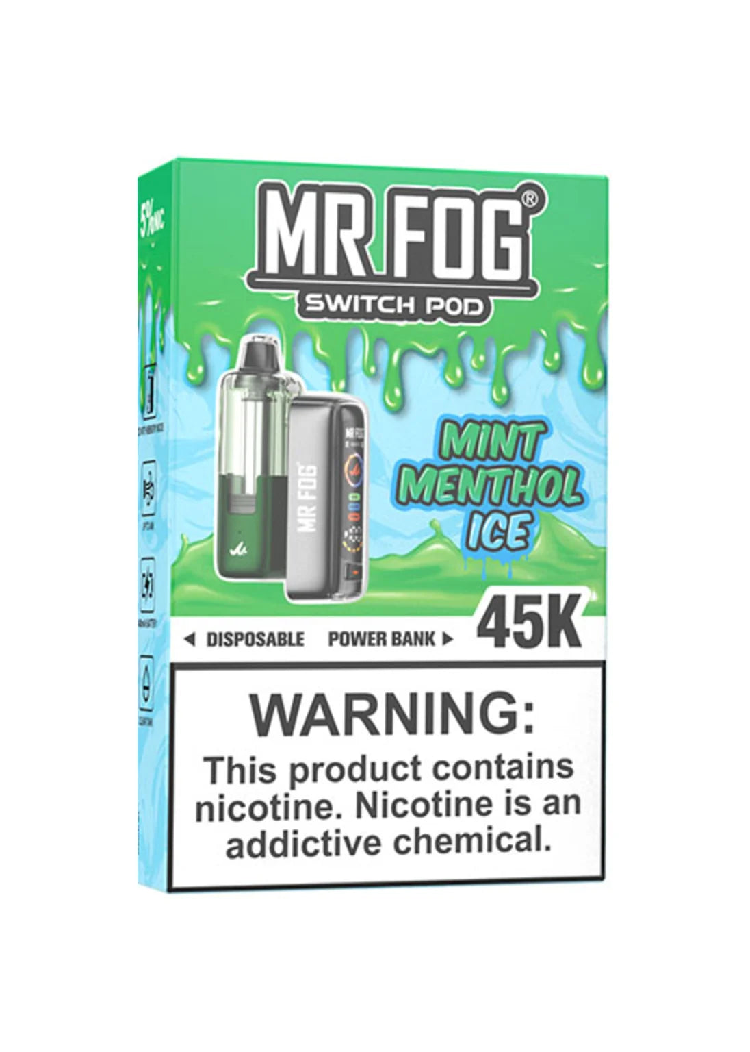 Mr Fog Switch Pod 45K Kit Mint Menthol Ice