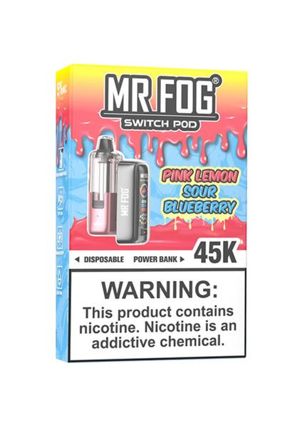 Mr Fog Switch Pod 45K Kit Pink Lemon Sour Blueberry | GetPop Mr Fog Switch Pod 45K Kit Pink Lemon Sour Blueberry | GetPop