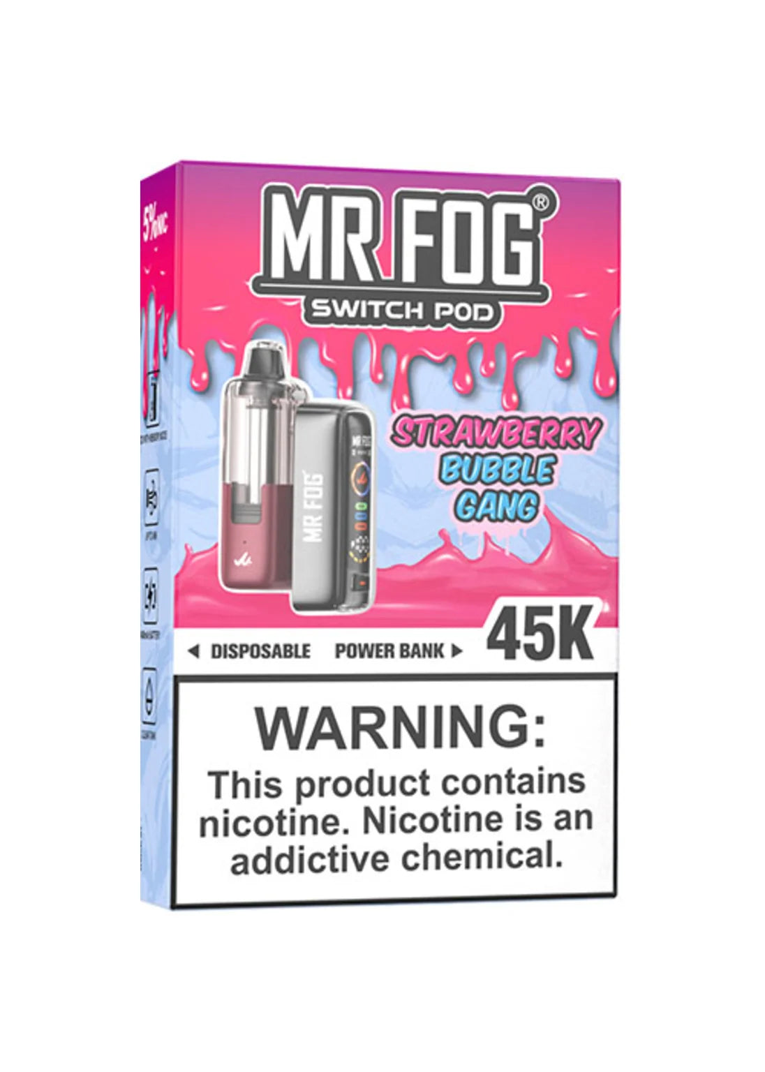 Mr Fog Switch Pod 45K Kit Strawberry Bubble Gang