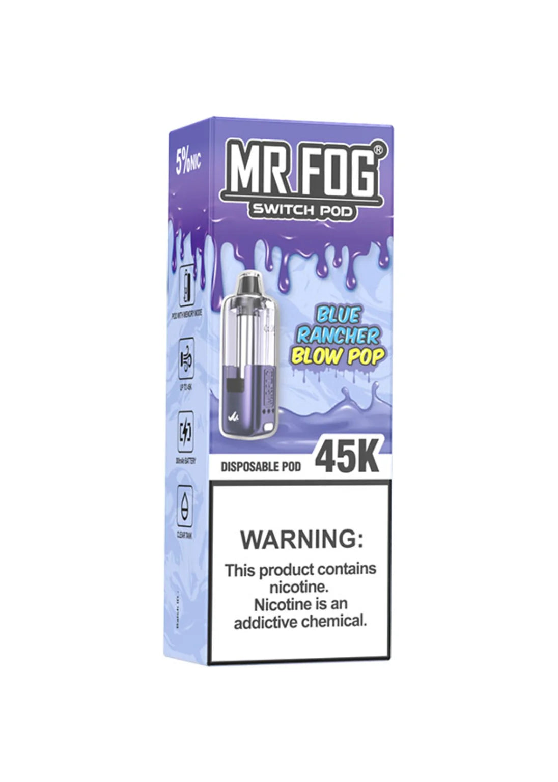 Mr Fog Switch Pod 45K Pod - Disposable Vapes | GetPop Mr Fog Switch Pod 45K Pod - Disposable Vapes | GetPop
