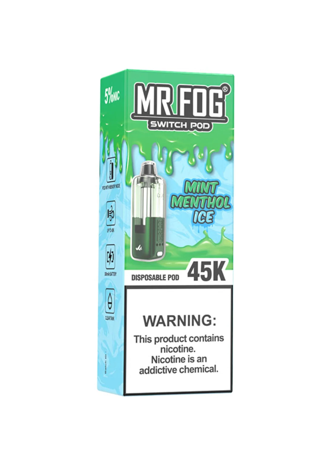 Mr Fog Switch Pod 45K Pod Mint Menthol Ice