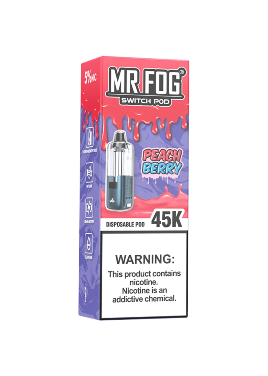 Mr Fog Switch Pod 45K Pod Peach Berry