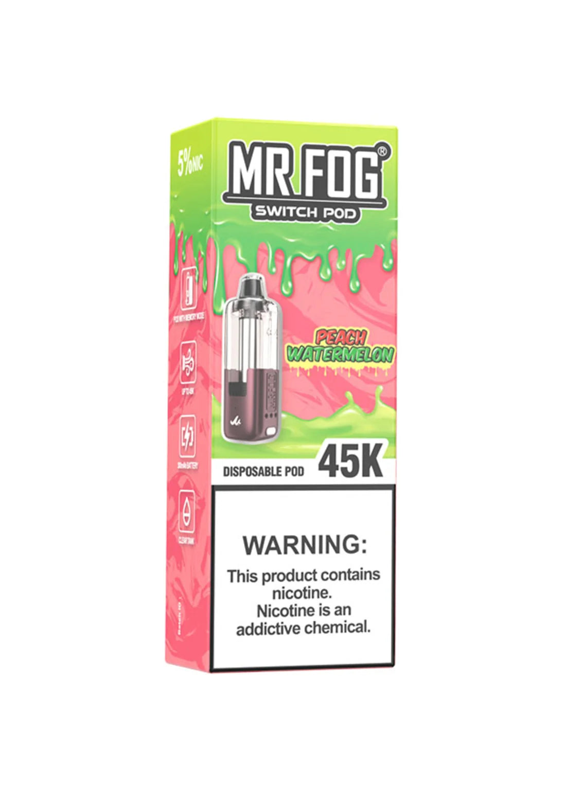 Mr Fog Switch Pod 45K Pod Peach Watermelon