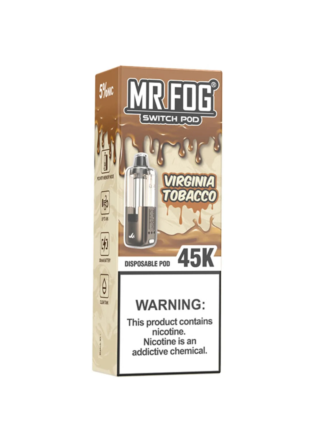 Mr Fog Switch Pod 45K Pod - Disposable Vapes | GetPop Mr Fog Switch Pod 45K Pod - Disposable Vapes | GetPop
