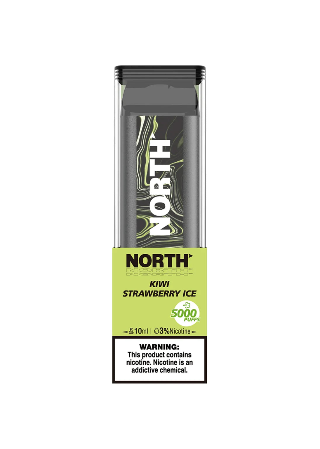 North 5000 3% Kiwi Strawberry Ice 3% product packaging