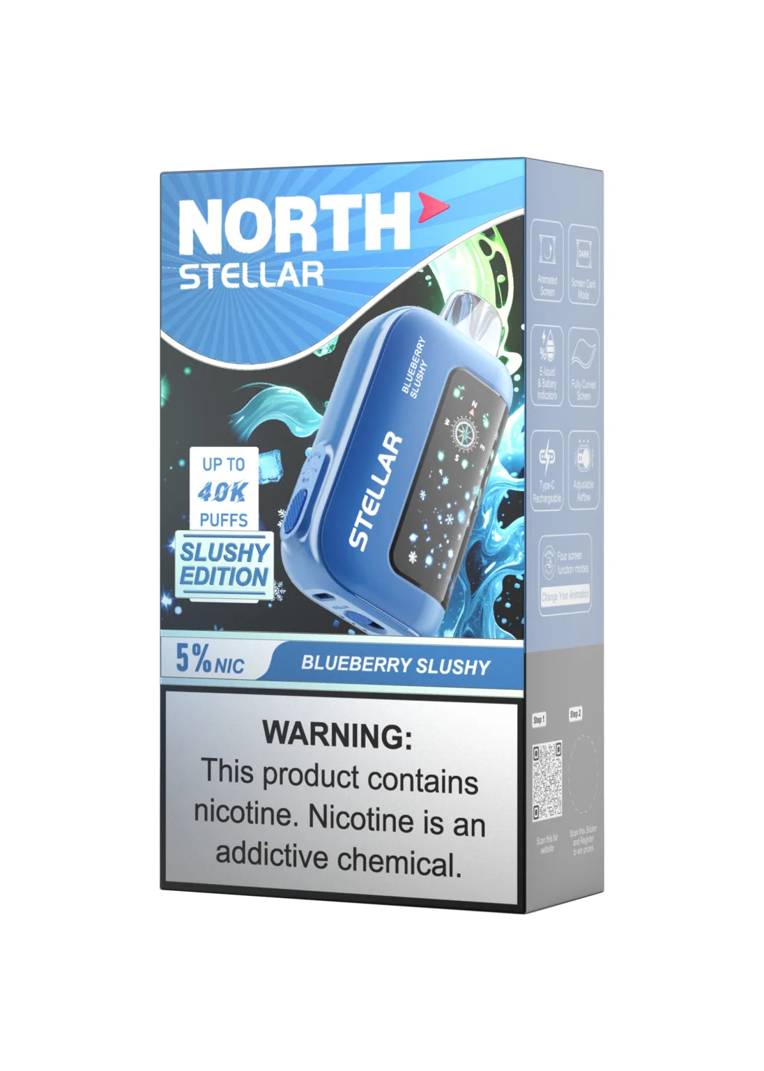 North Stellar 40K Blueberry Slushy