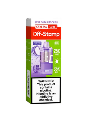 Off-Stamp Crystal Cube Pod Blue Razz Grape Ice