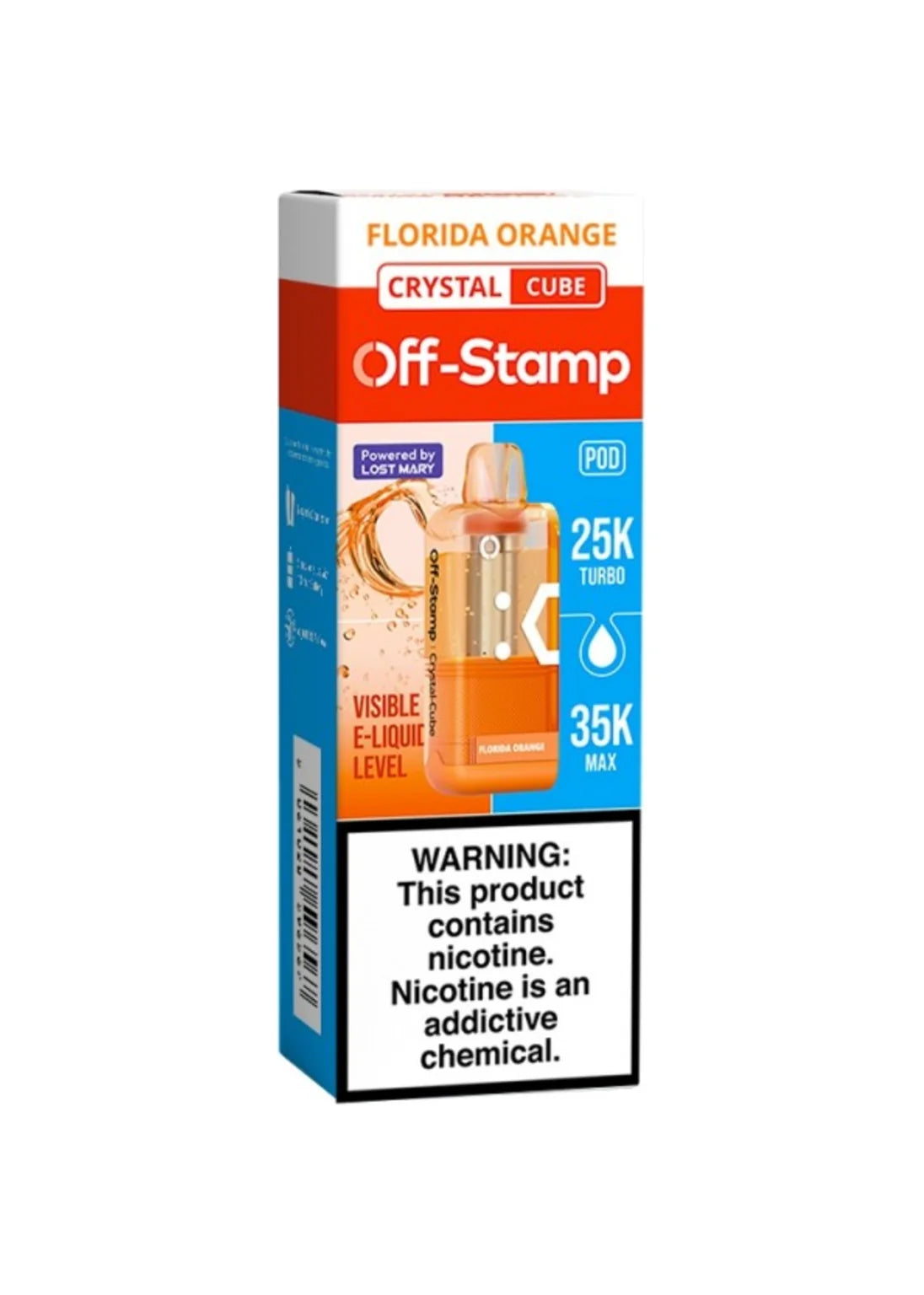Off-Stamp Crystal Cube Pod Florida Orange