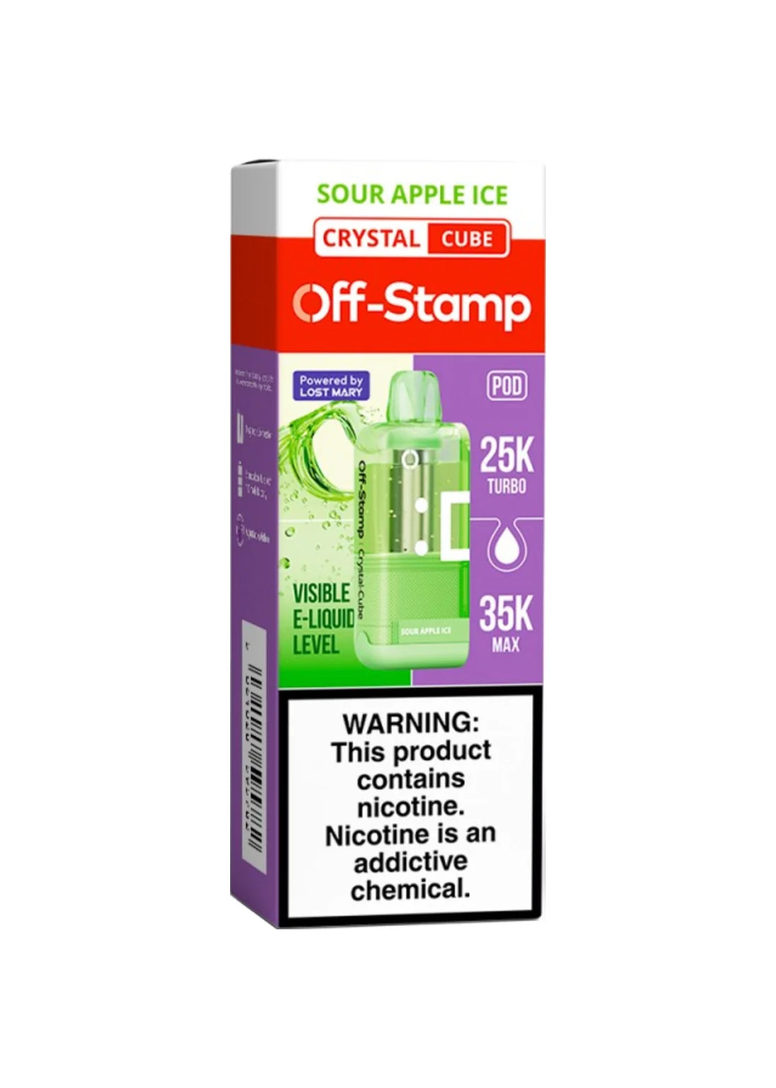 Off-Stamp Crystal Cube Pod Sour Apple Ice