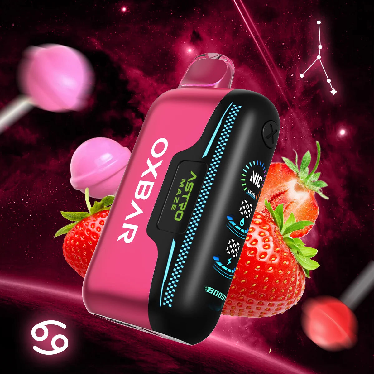 Oxbar Astro Maze 50K Strawberry Star Pop