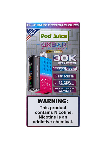 Oxbar Magic Maze 2 Blue Razz Cotton Clouds | GetPop