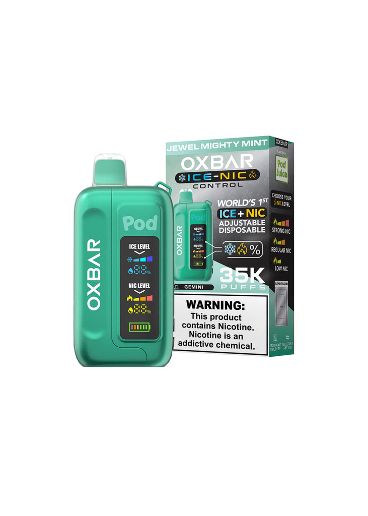 Oxbar x Pod Juice Ice-Nic Control 35K Jewel Mighty Mint (Gemini)