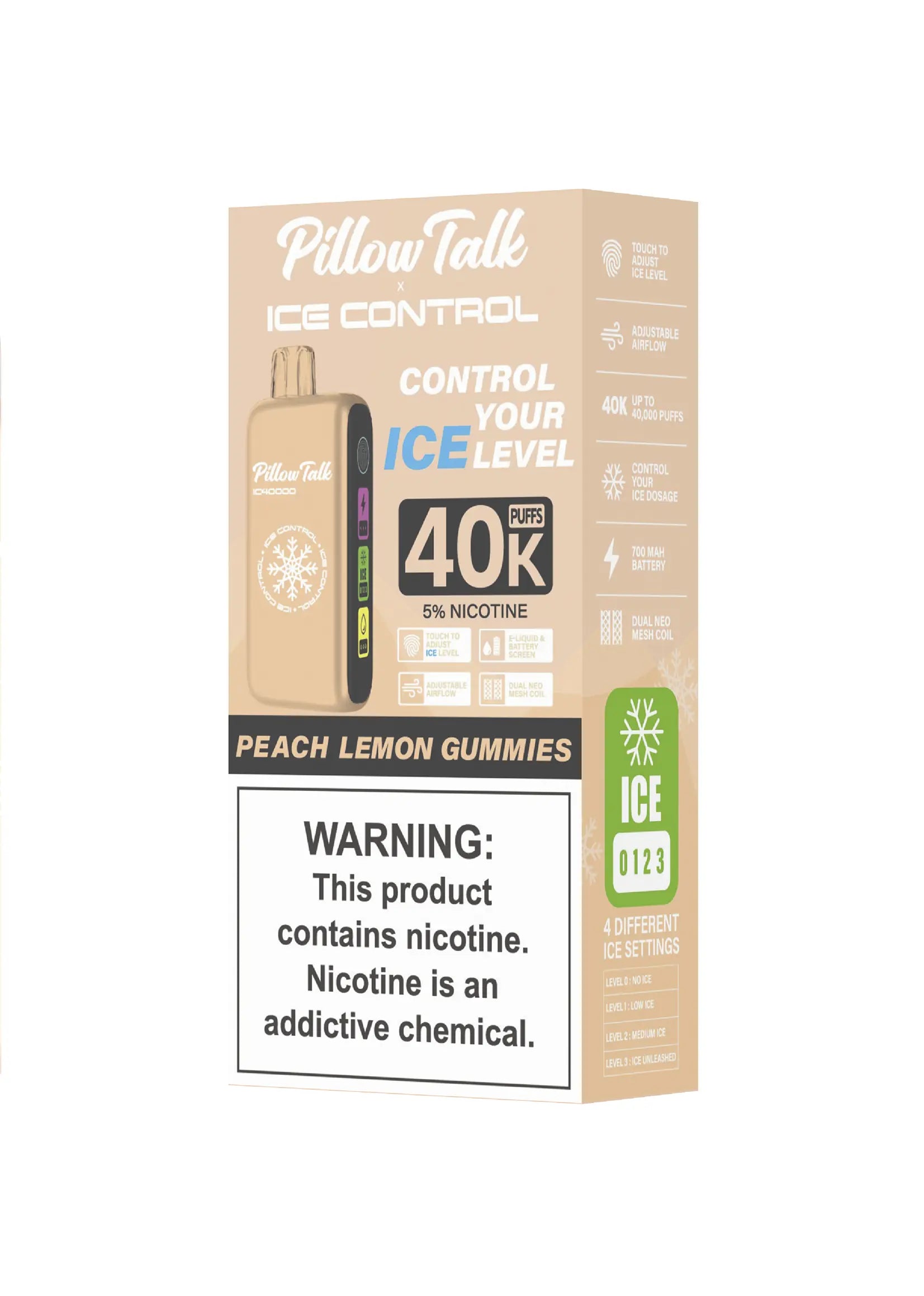 Pillow Talk Ice Control IC40000 Peach Lemon Gummies