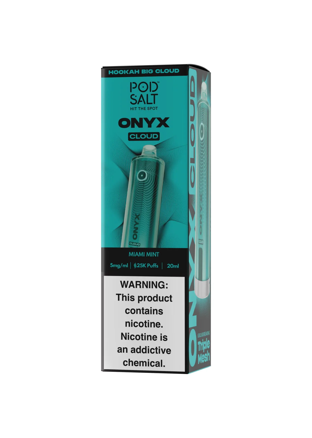 Pod Salt Onyx Cloud 25K Miami Mint product packaging