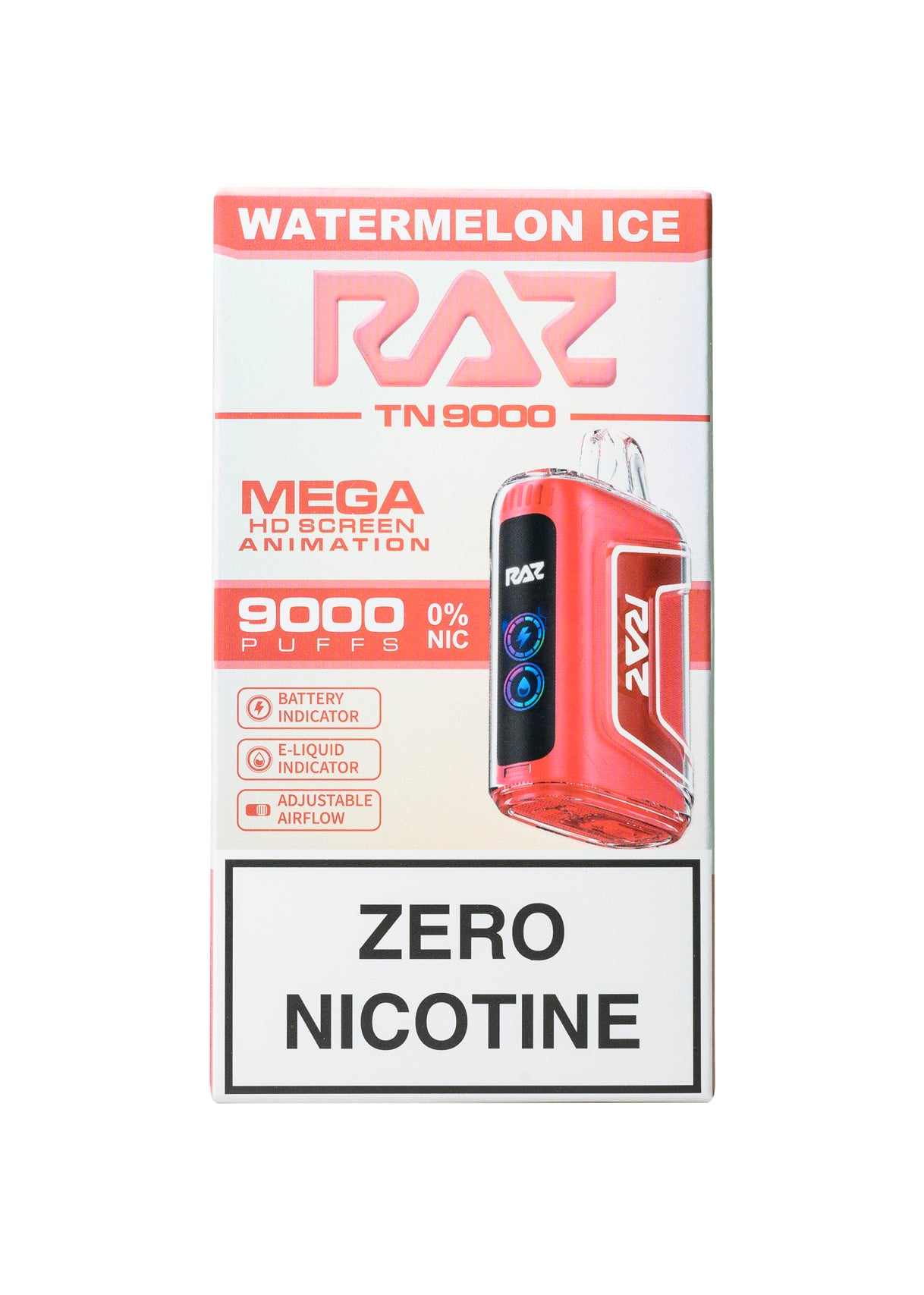 RAZ TN9000 ZERO Watermelon Ice 0%