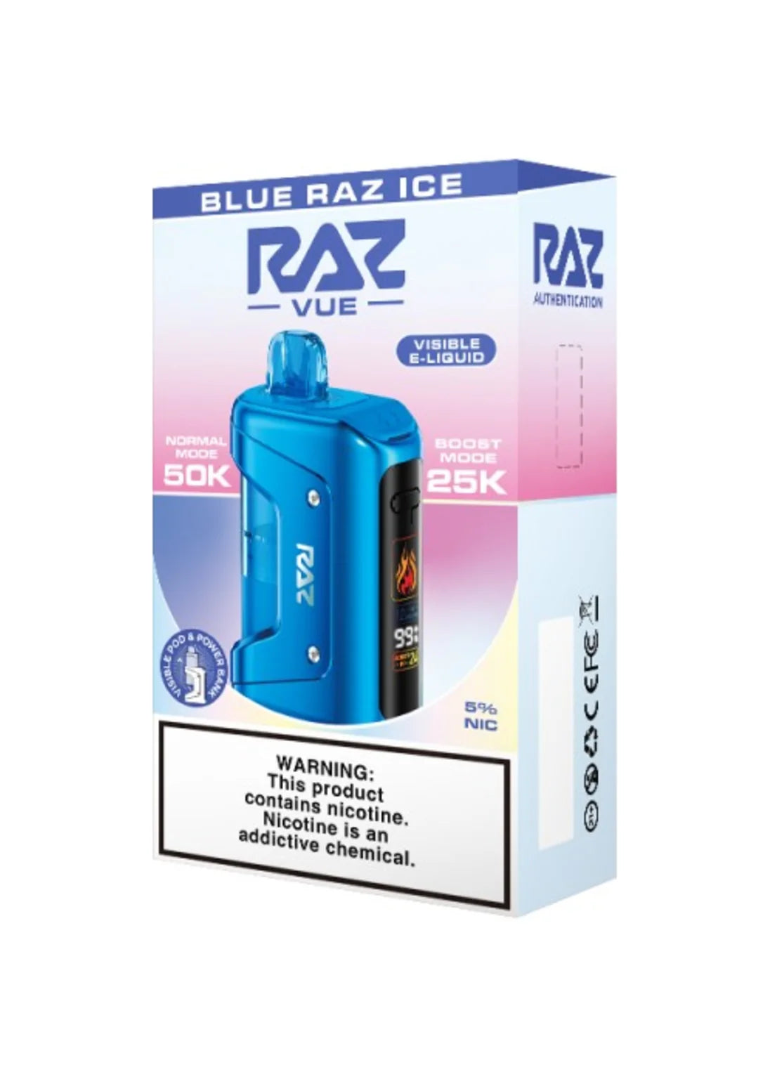 RAZ VUE 50K Kit Blue Raz Ice