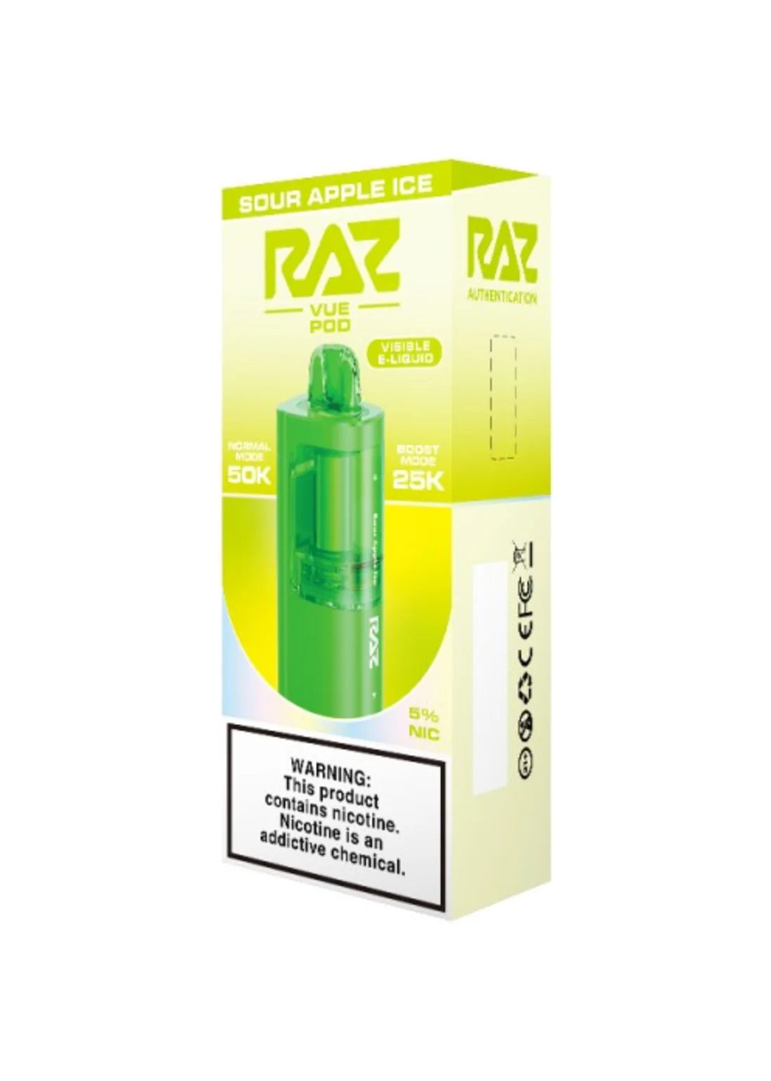 RAZ VUE 50K Pod Sour Apple Ice