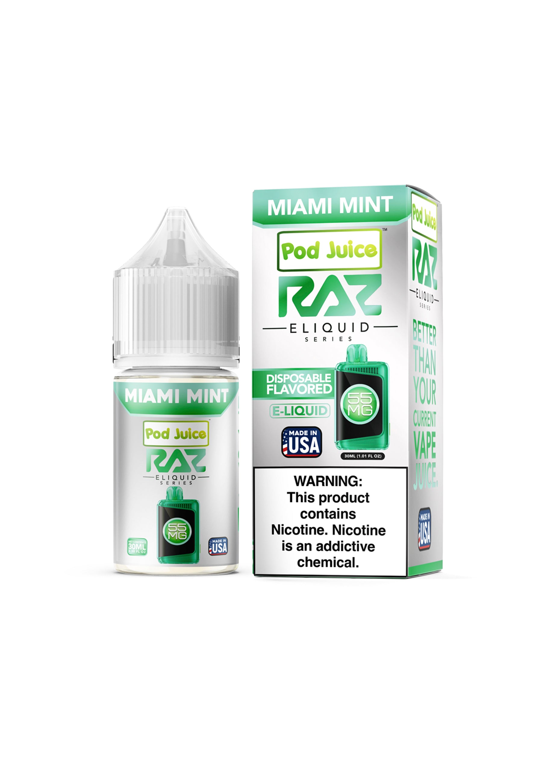 RAZ x Pod Juice Salt Miami Mint