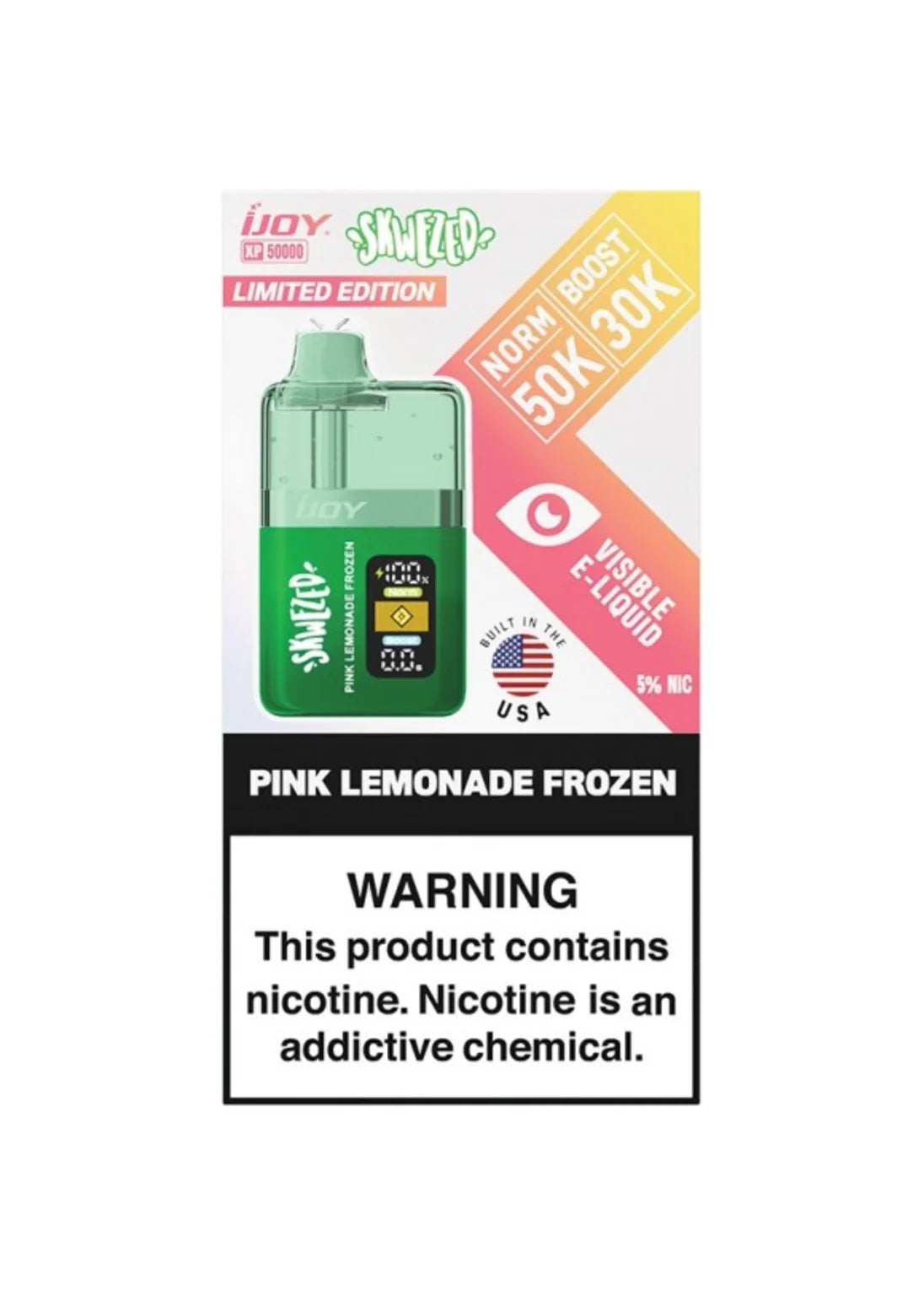 Skwezed x iJoy XP50000 Pink Lemonade Frozen | GetPop Skwezed x iJoy XP50000 Pink Lemonade Frozen | GetPop