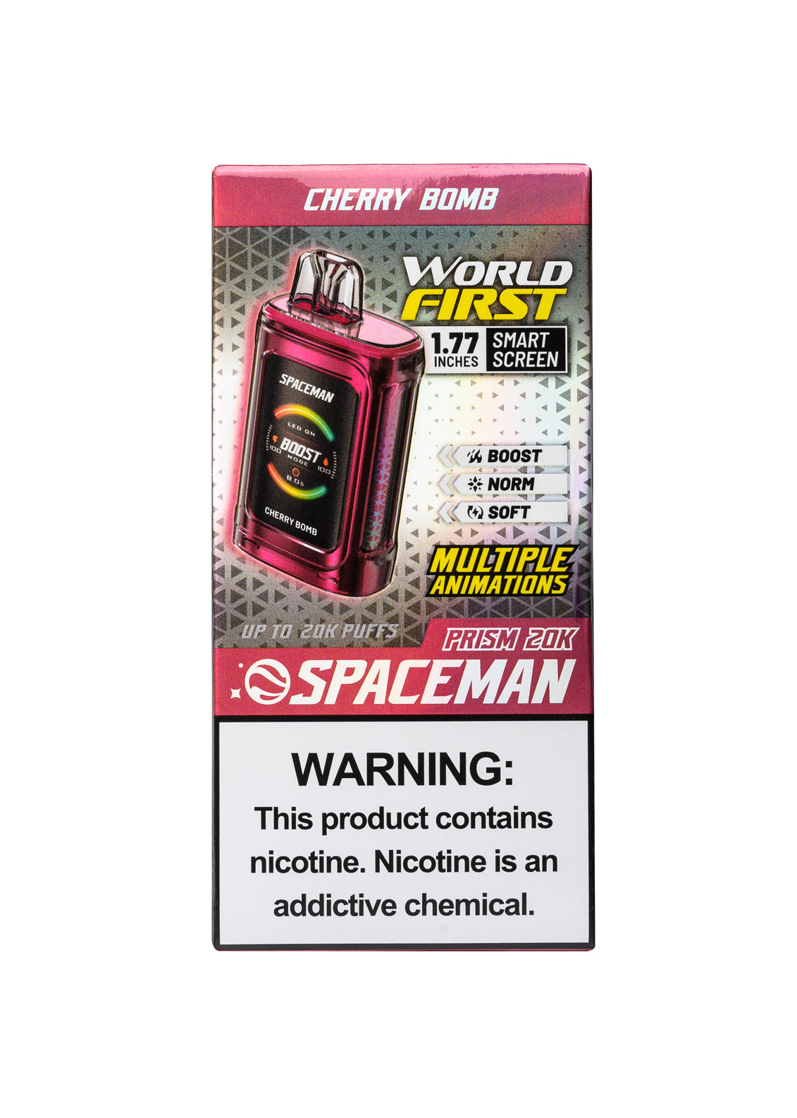 SMOK Spaceman Prism 20K Cherry Bomb | GetPop SMOK Spaceman Prism 20K Cherry Bomb | GetPop