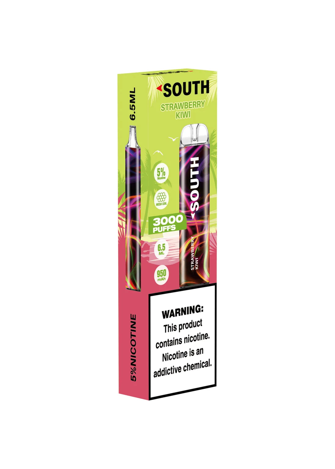 south powered by north 3000 puffs disposable vape South 3000 Strawberry Kiwi