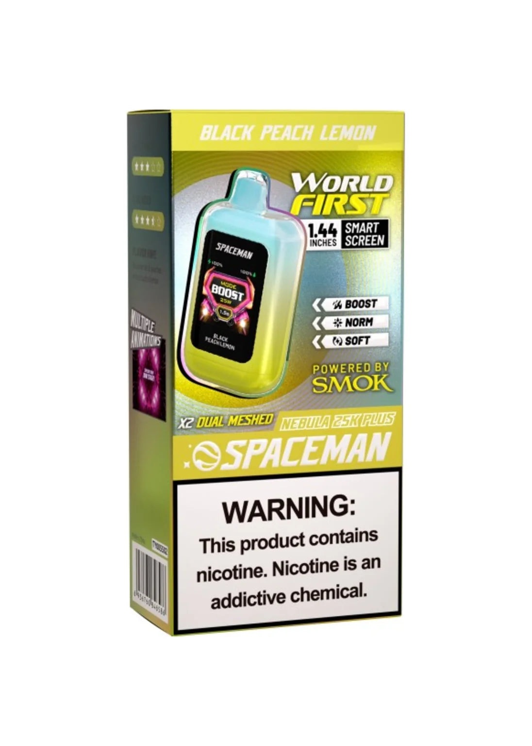 SMOK Spaceman Nebula 25K Plus Black Peach Lemon