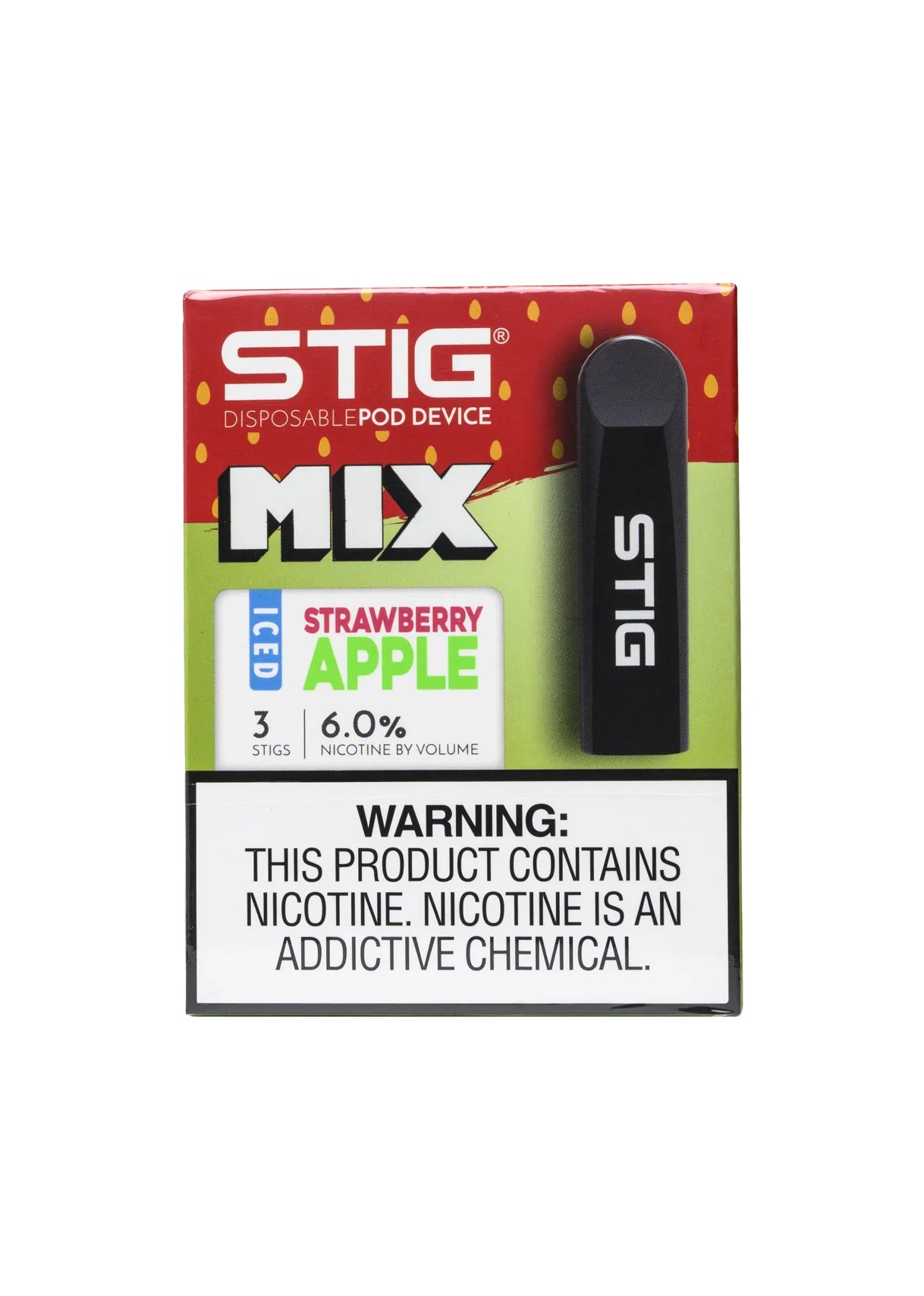 STIG Iced Strawberry Apple product packaging