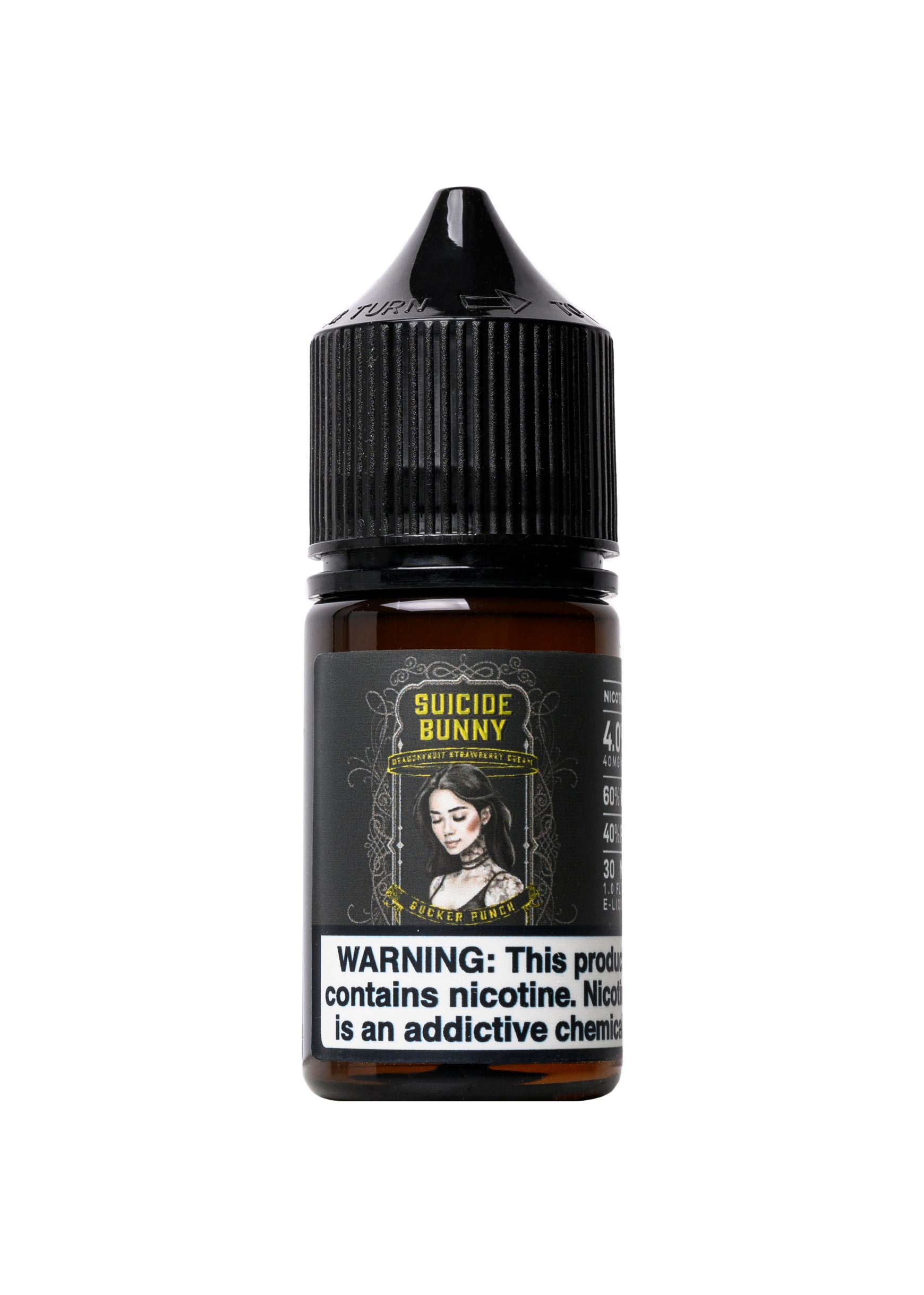 Suicide Bunny Salt Sucker Punch (Dragonfruit Strawberry Cream) Salt Nicotine E-Liquid