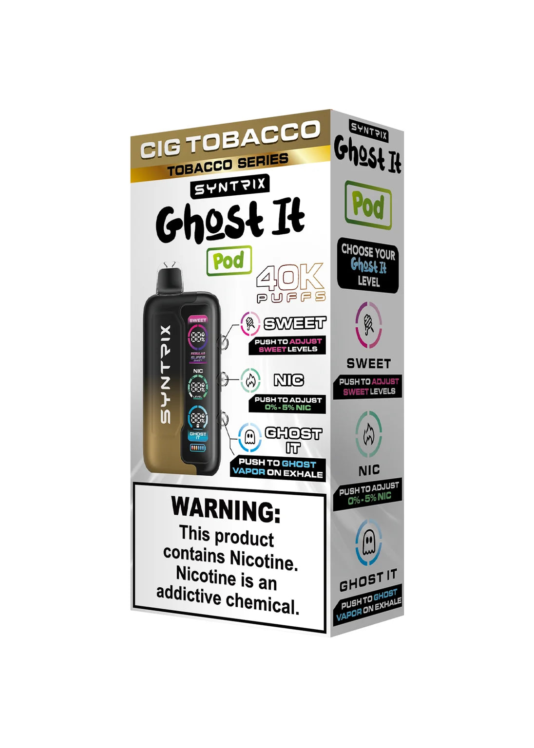 Syntrix Ghost It 40K Cig Tobacco