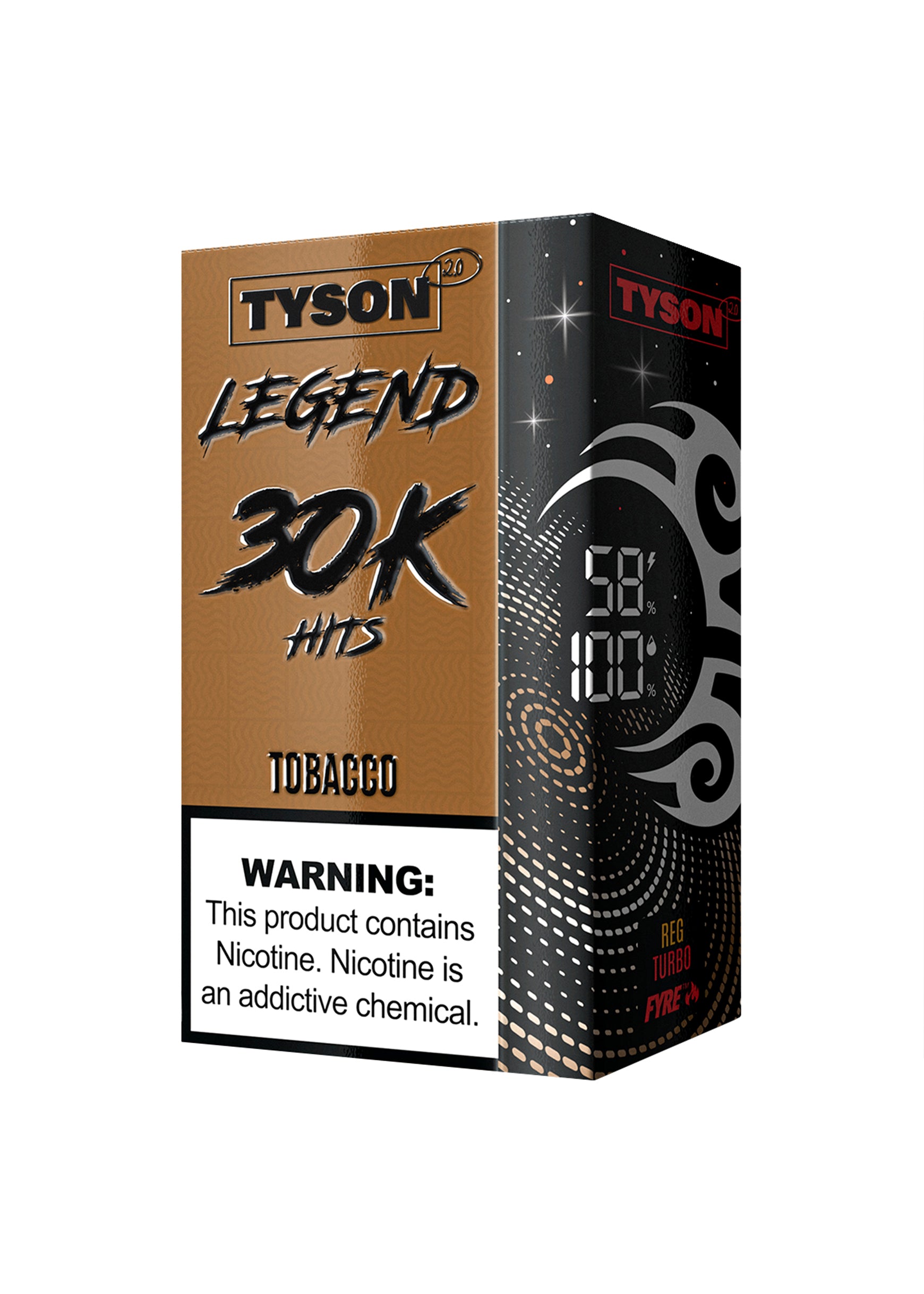 Tyson 2.0 Legend 30K Tobacco | GetPop Tyson 2.0 Legend 30K Tobacco | GetPop