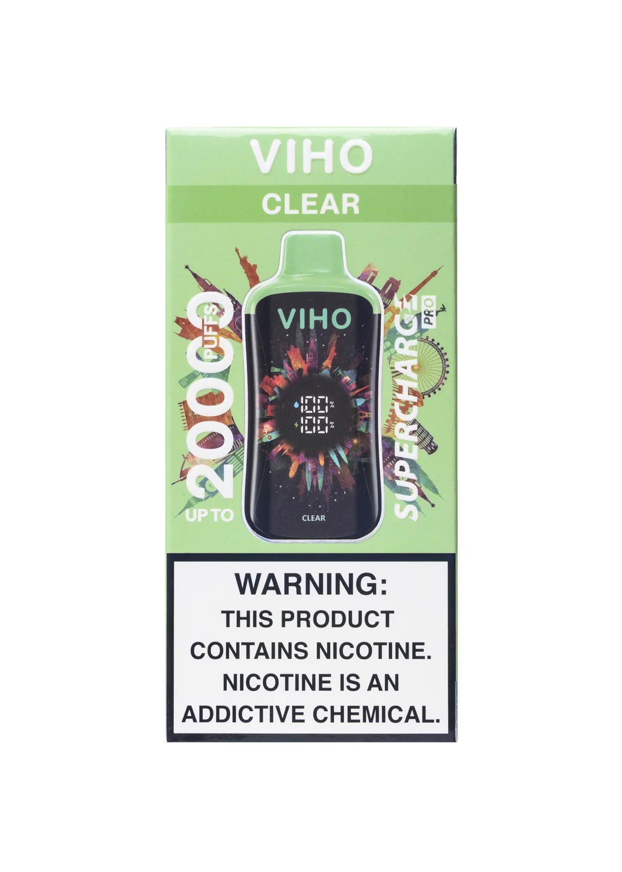VIHO Supercharge Pro 20K Clear product packaging