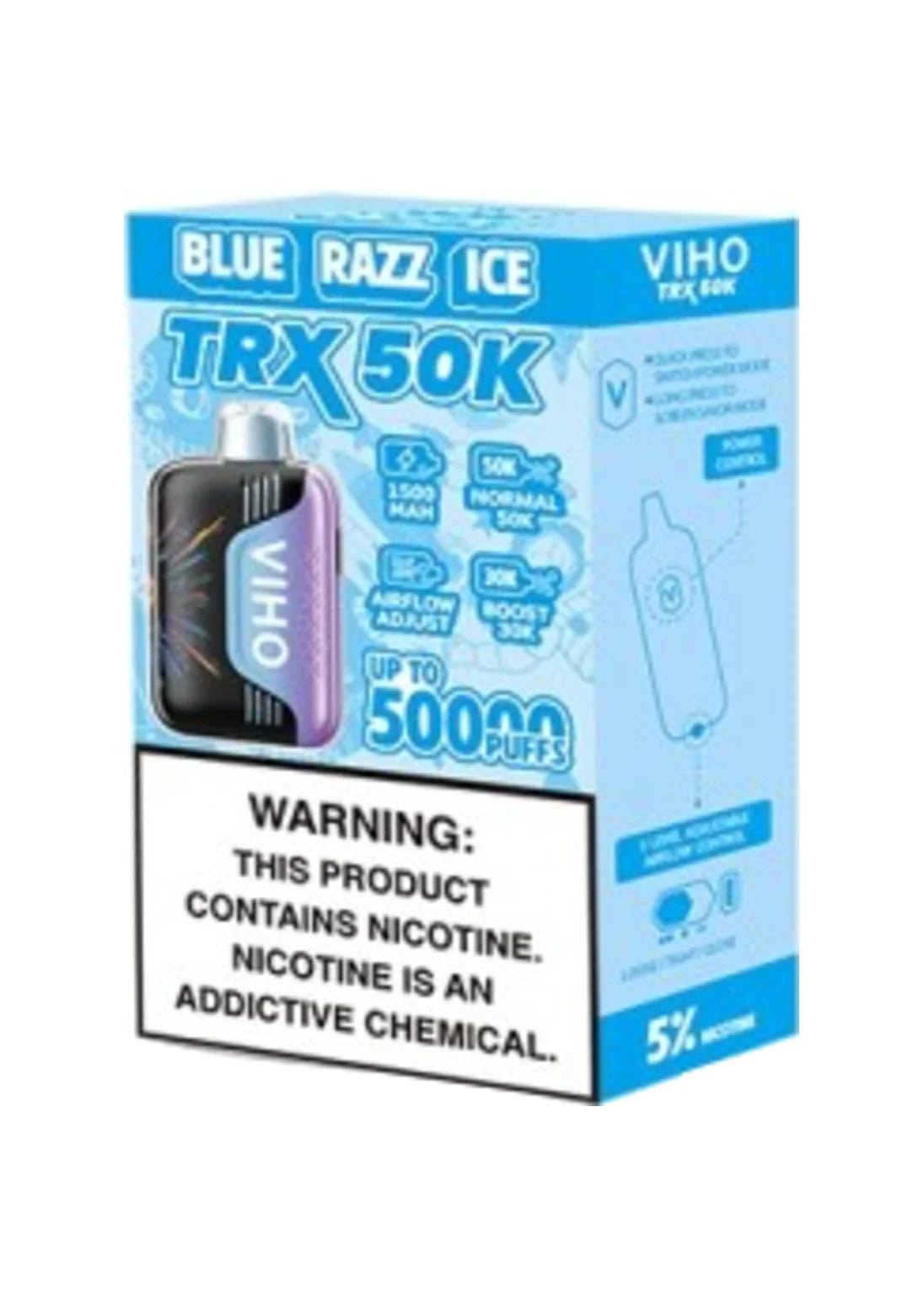 VIHO TRX 50K Blue Razz Ice