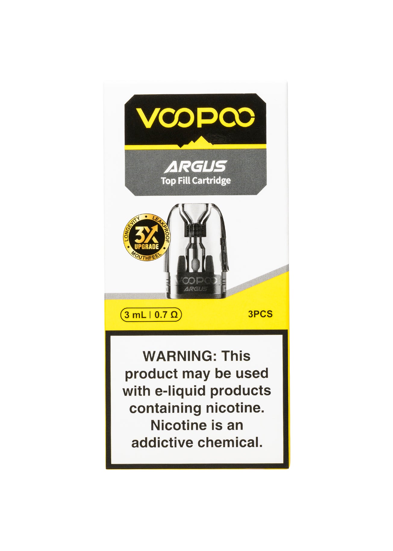 Voopoo Argus Pods Top Fill Cartridge (0.7-ohm, 3ml)