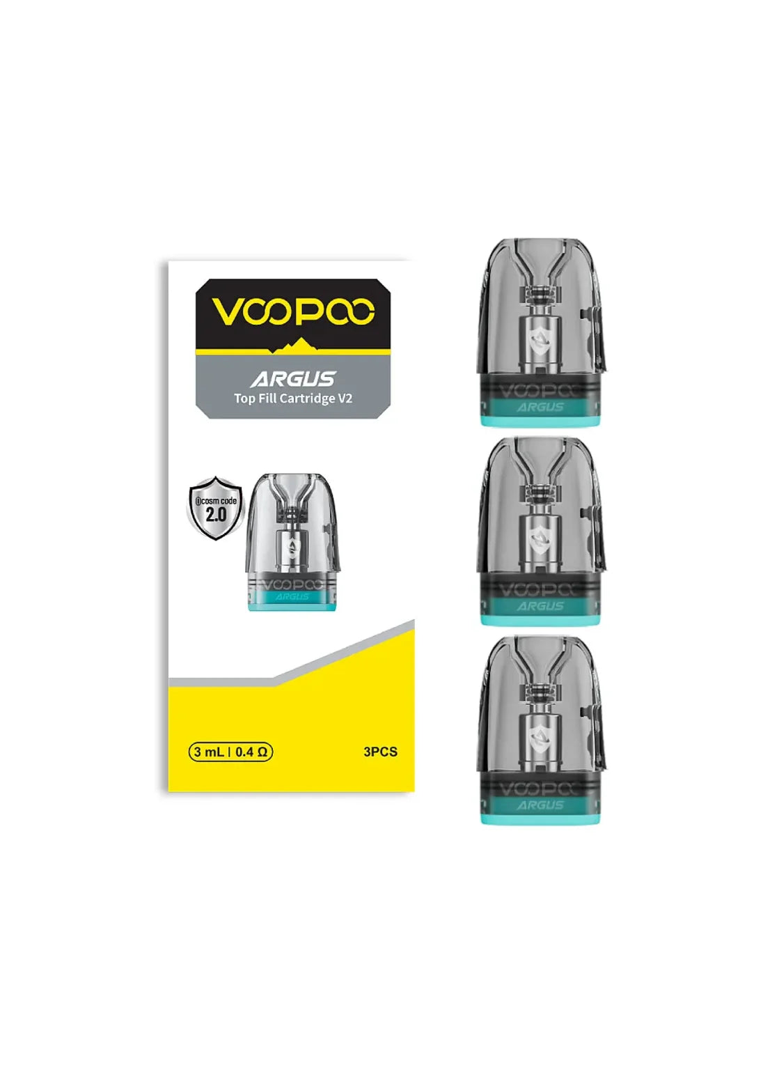 Voopoo Argus Pods Top Fill Cartridge v2 (0.4-ohm, 3ml)