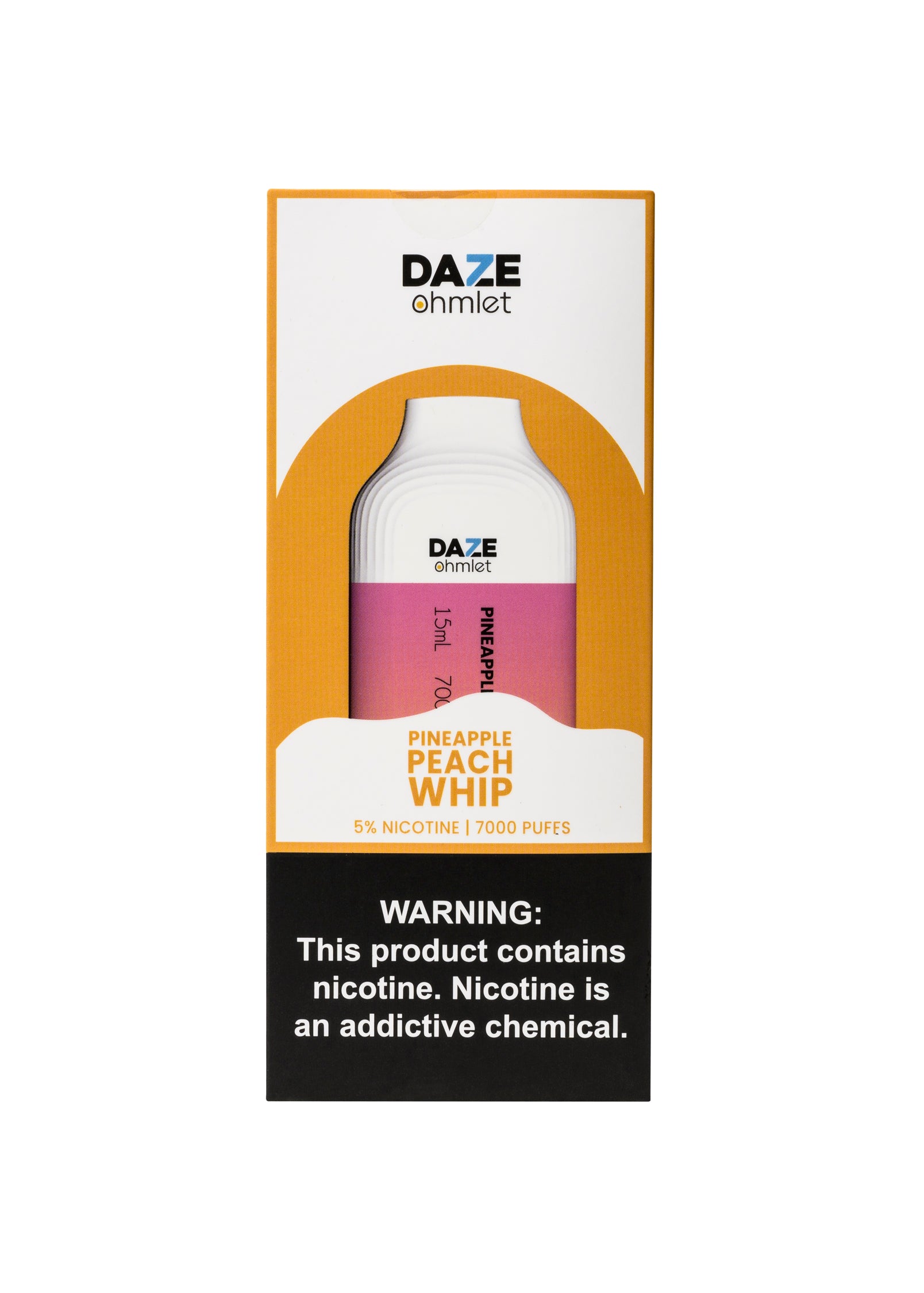 7 nicotine disposable vape 7 Daze Ohmlet 7000 Pineapple Peach Whip