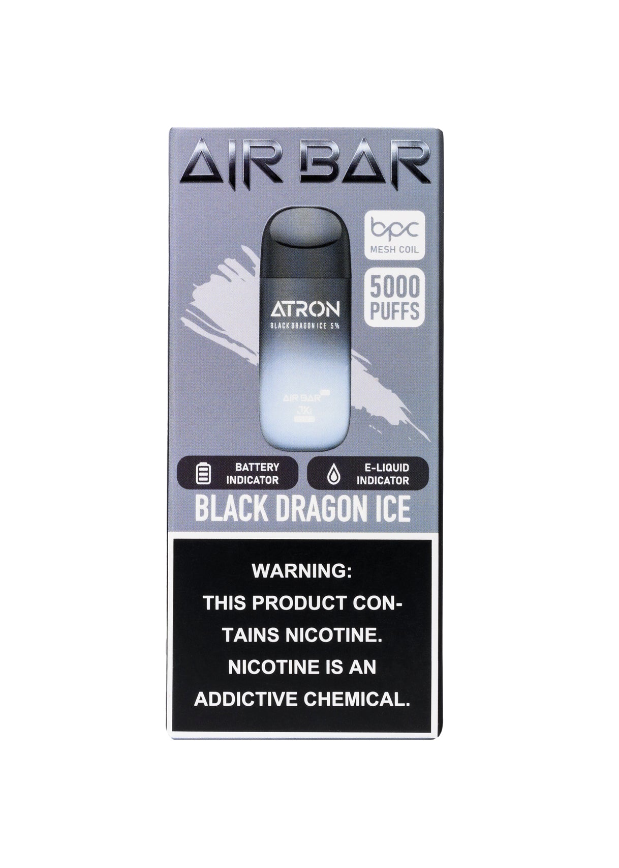 tron bar vape Air Bar ATRON 5000 Black Dragon Ice